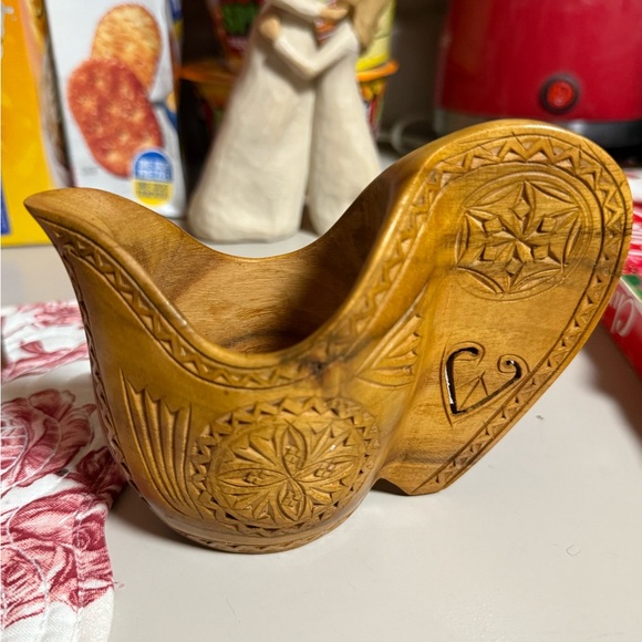 Carved Wooden Decorative Pitcher - Picture 16 of 16